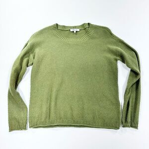 Madewell Seagrove green cotton pullover sweater XS